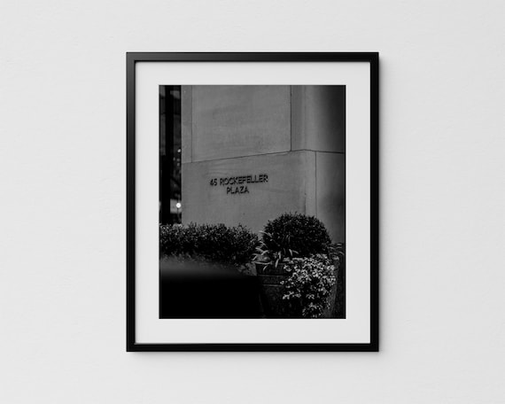 Framed Fine Art Print – Rockefeller Plaza NYC – Black & White
