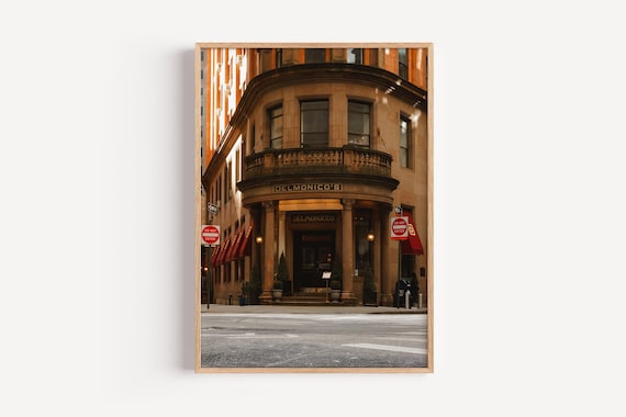 Delmonico’s New York City Facade Print – NYC Landmark Wall Art