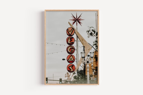 Vintage Vegas Sign Print – Retro Wall Art