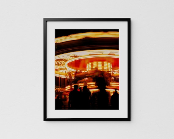 San Francisco Carousel Lights – Framed Fine Art Night Photography