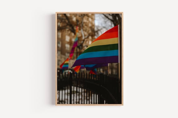 Pride Flags Wall Art Print – Pride Celebrations – LGBTQ – Equality and Love