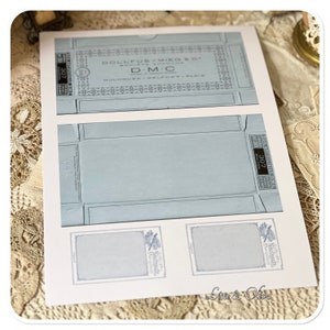 Digital Blue DMC Thread Box Vintage French Ephemera Haberdashery for ...