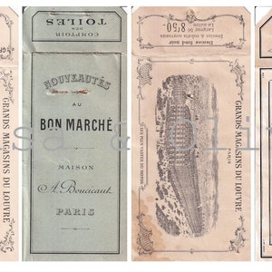 Digitale vintage Franse Ephemera fournituren kant voorbeeldkaarten button card Junk Journals Lace kaarten 2 door Lisa and Olive