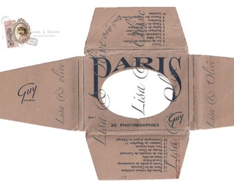 Digital Vintage French Ephemera Envelope for Junk Journal ephemera Paris Envelope - Lisa and Olive