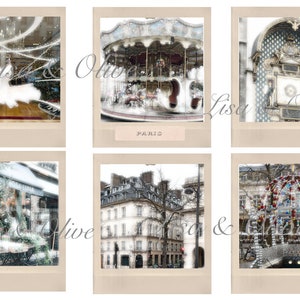 Digital French Ephemera holiday photos vintage style photos great for Junk Journals by Lisa and Olive