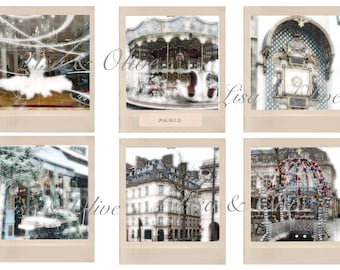 Fotos digitales de vacaciones francesas efímeras fotos de estilo vintage ideales para Junk Journals de Lisa y Olive