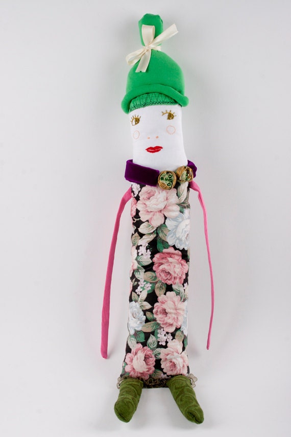 Items similar to Fabric / Cloth Handmade Soft Sculpture Doll on Etsy
