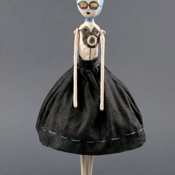 Hanging Clay Art Doll - Azure - SALE