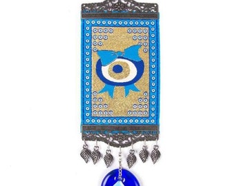 Evil eye wall hanging , wedding decor , Evil eye home decor, Greek evil eye , Evil eye wall decor, home ornament, evil eye gift, nazar bead