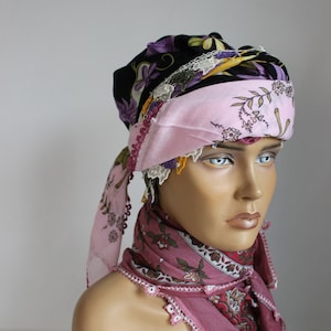Square scarf, 3 pieces turkish scarf , turban, tichel , headcovering headband , headwraps headscarves , hijab scarves, square hijab scarves