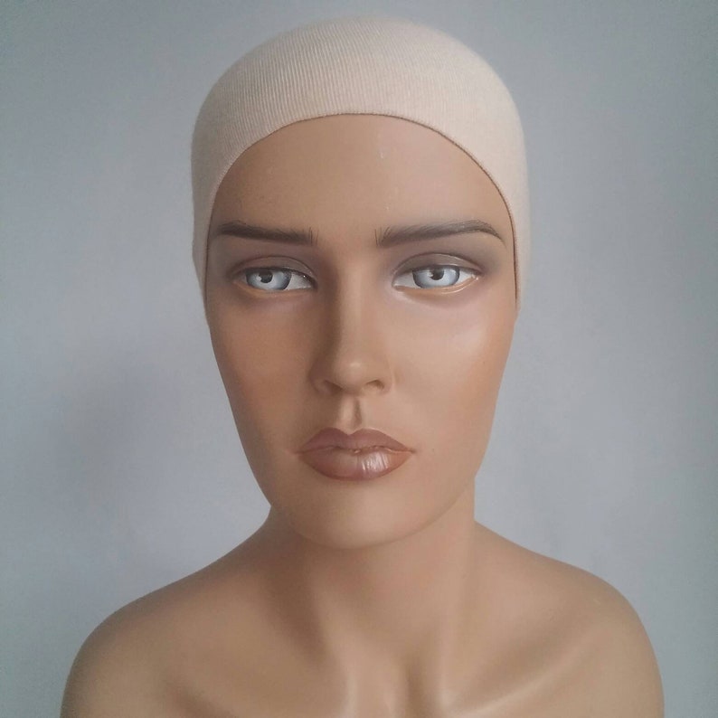 Powder color under hijab & No Slip Headband-All In One Hat-Great under tichel,head scarves, chemo,head coverings volumizing hijab headpiece image 6