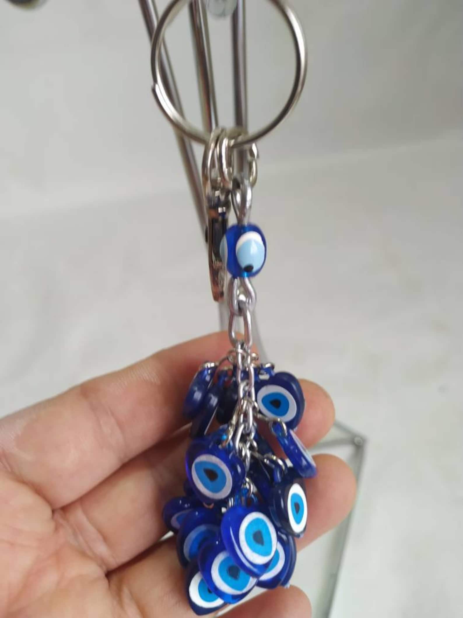 Evil Eye Key Chain Evil Eye Keychain Greek Key Chain Evil Etsy