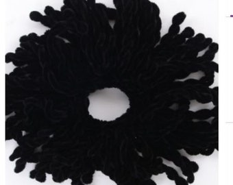 Black Velvet Hair Scrunchies , Elastics Scrunchy Bobbles Soft Hair Bands Hair Ties for Women and Girls ,  Scrunchies for hijabis