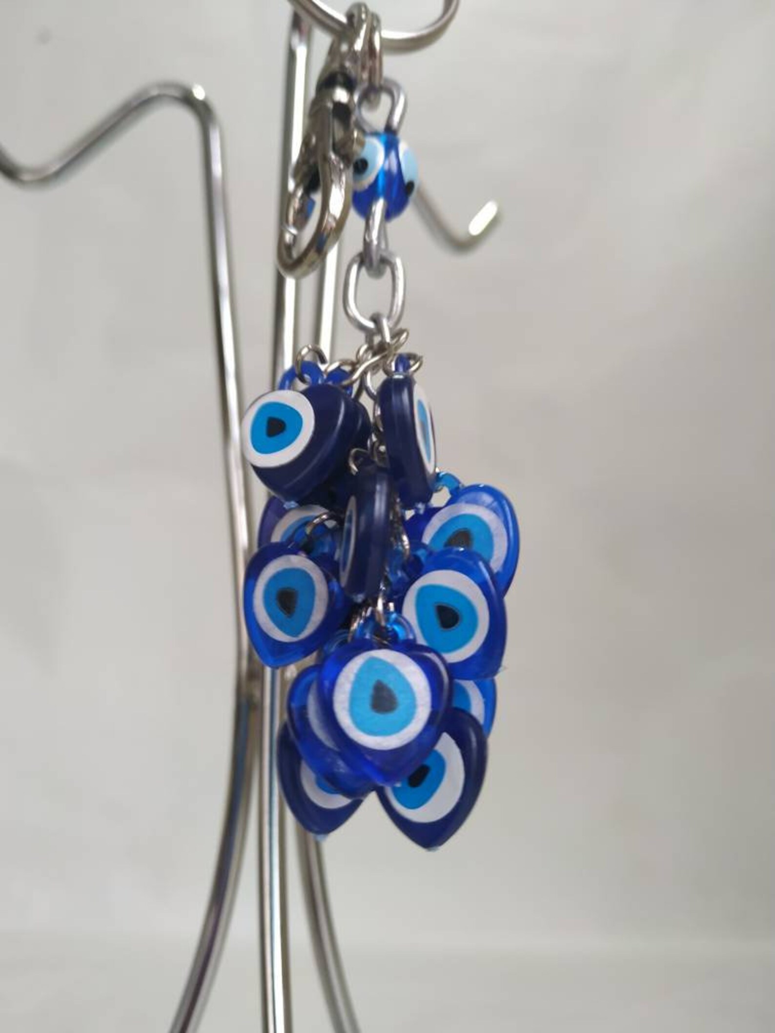 Evil Eye Key Chain Evil Eye Keychain Greek Key Chain Evil Etsy
