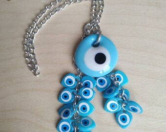 1 pcs Rearview car mirror charm, evil eye keychain, Nazar Bead, Bag Charm Keyring,Turkish evil eye, evil eye car mirror ornament , car gift