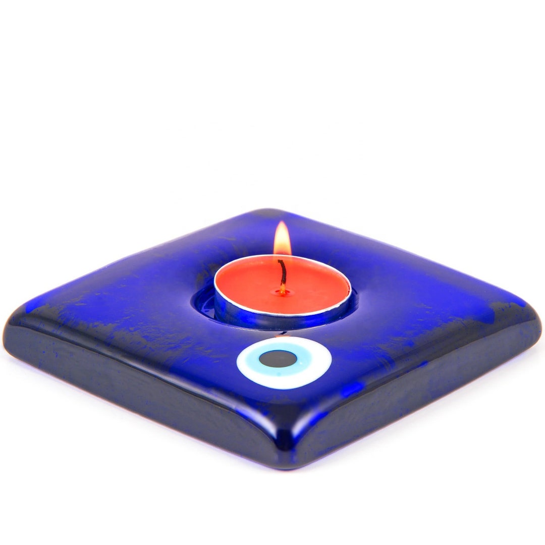 Evil Eye Candle Holder, Tealight Holder, Ritual Candle, Square Evil Eye