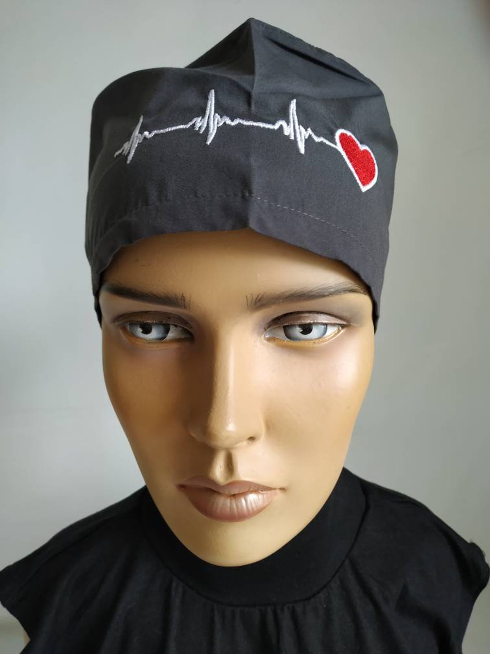 Dark Gray Surgical Cap Nurse Cap Chemo Hats Head Covers Etsy