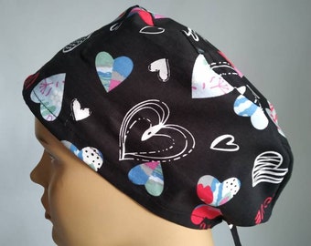 Casquette Heart Nurse | casquette médecin | Couvre-chefs - chapeaux de gommage chirurgicaux pour femme, casquette médicale, casquette chirurgicale femme, réglable, casquette en coton, unisexe