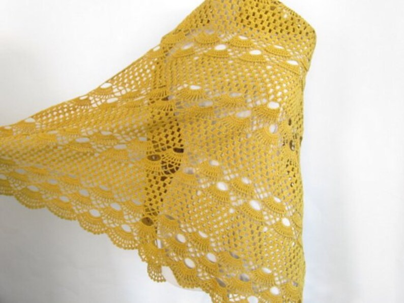 Mustard shawl / Women accessory / handmade gift / woman shawl / fashion accessories / cotton shawl image 1