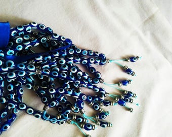 10 pcs Evil eye komboloi,prayer bead , greek komboloi, wedding favor, evil eye wedding komboloi,