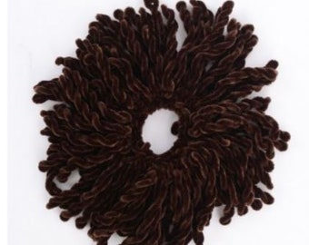 Brown Velvet Scrunchies ,Hijab Scrunchie Volumizer, Tichel, Hair Tie Fascinator, Volume Bobbles, Hair Ring , Large Hair Clips,shabasa clips