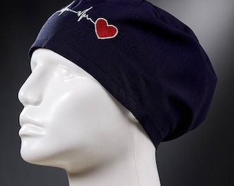 UNISEX, chapeaux de gommage des femmes avec des boutons, hommes de chapeau de gommage, chapeau noir, hommes chirurgicaux de chapeau, chapeaux de gommage pour des infirmières, bonnet médical, chapeau de gommage pour les cheveux longs