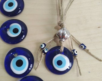 Evil eye wall hanging , wedding decor , Evil eye home decor, Greek evil eye , Evil eye wall decor, home ornament, evil eye gift, nazar bead