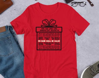 Camiseta de regalo de Navidad, camiseta de Aleluya, camiseta cristiana, camiseta de regalo cristiano, camiseta con versículo bíblico, camisetas de fe