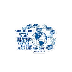 Christian Stickers, Saying of Jesus, Notebook Stickers, Christian Decal for Water Bottle, Vinyl Sticker