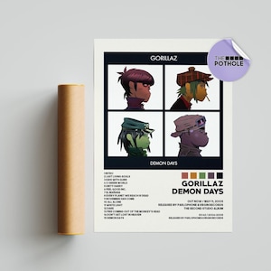 Gorillaz Posters / Demon Days Poster / Album Cover Poster, Print Wall Art, Custom Poster, Home Decor, Gorillaz, Demon Days