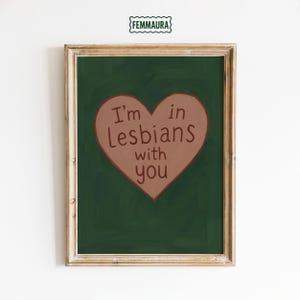 Queer Love-poster – Grappige lesbische romantiek muurkunst