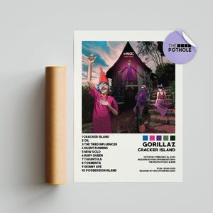 Gorillaz Posters / Cracker Island Poster / Album Cover Poster, Print Wall Art, Custom Poster, Home Decor, Gorillaz, Cracker Island