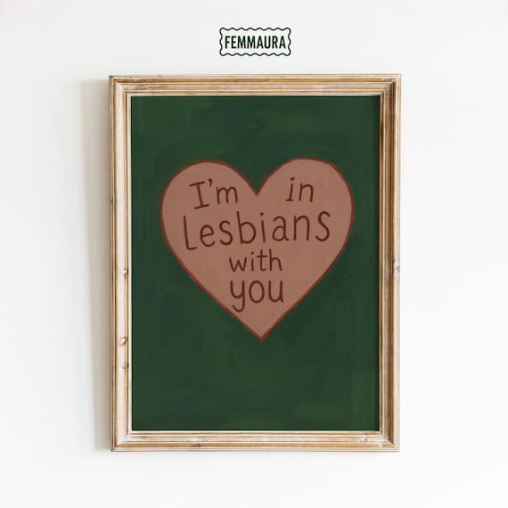 Queer Love Poster – Funny Lesbian Romance Wall Art
