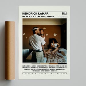 Kendrick Lamar Posters / Mr. Morale & the Big Steppers Poster/ Album Cover Poster / Tracklist Poster, Custom Poster, Kendrick Lamar