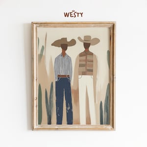 Desert Companions Western Cowboy Print | Boho Rustic Wall Art | Southwestern Home Decor