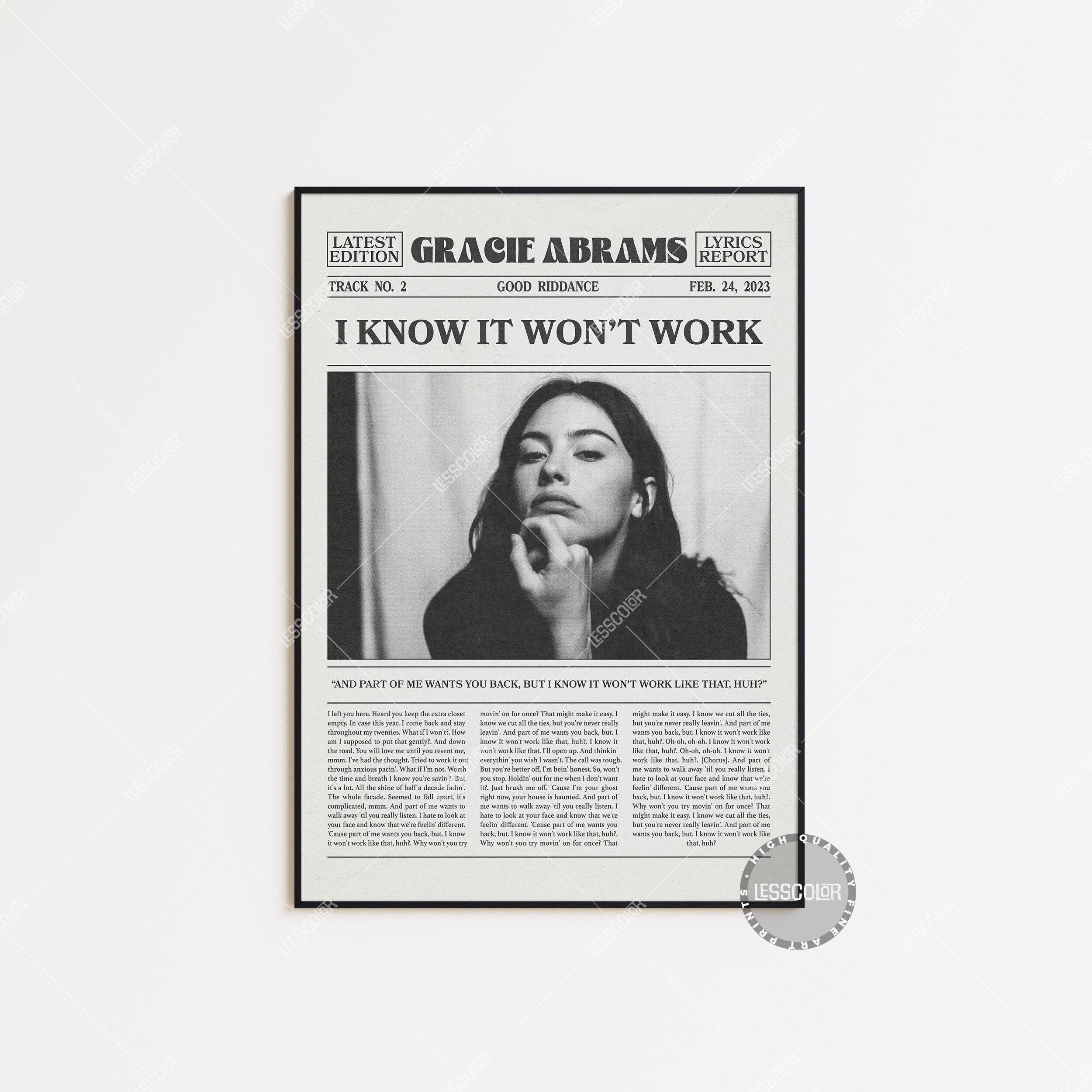 グレイシーエイブラムス-ThisIs WhatItFeelsLike特注ポスター Amazon.com: Gracie Abrams This Is What It Feels Like 1