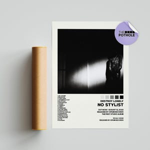 Détruire les affiches de Lonely, Poster No Stylist, Destroy Lonely, Poster de pochette d'album, Impression d'art mural, Personnalisation, Poster de liste de chansons