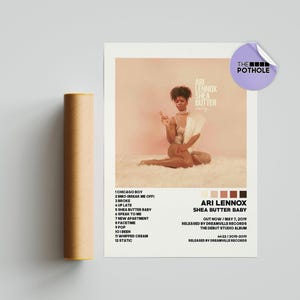 Pósters de Ari Lennox, póster de bebé con manteca de karité, póster de portada de álbum, póster de pared, póster personalizado, decoración del hogar, Ari Lennox