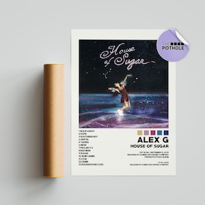Alex G Posters / House of Sugar Poster / House of Sugar, Tracklist Poster, Album Cover Poster, Poster Print Wall Art, Custom Poster