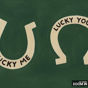 Art mural fer à cheval porte-bonheur - impression vintage Lucky Me Lucky You image 4
