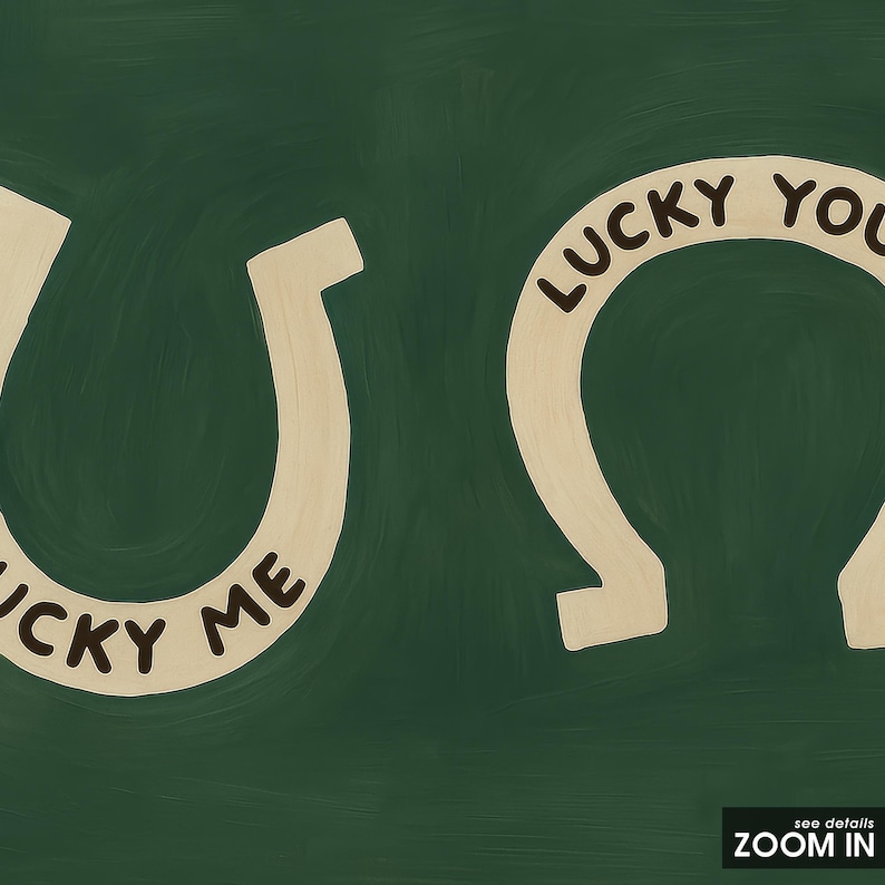 Art mural fer à cheval porte-bonheur - impression vintage Lucky Me Lucky You image 4