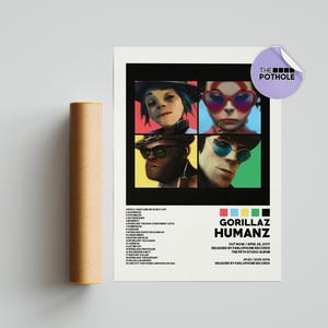 Gorillaz Posters / Humanz Poster / Album Cover Poster, Print Wall Art, Custom Poster, Home Decor, Gorillaz, Demon Days, Humanz