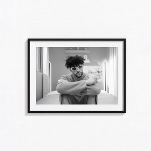 Bad Bunny Posters / Bad Bunny Black and White Wall Art, Album Poster, Home Decor, Photography Prints, Un Verano Sin Ti Poster