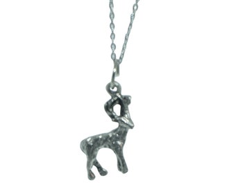 Deer Necklace - Deer Charm Necklace - Hunter Necklace -  Hunting Jewelry - Buck Jewelry - Reindeer Necklace - Deer Jewelry For Men Women