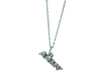 Collier à pendentif armée en argent - Chaîne en acier inoxydable