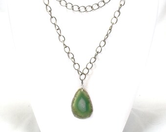 City Chick - Wrap Chain - Pendant - Industrial - Green