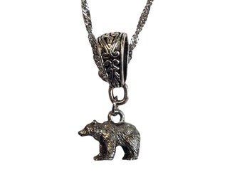 Mama Bear necklace - Bear Charm Necklace - Bear Lover Necklace -  Secret Santa Gift  -  Black Bear - Grisly Bear - Brown Bear