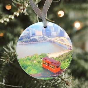 Pittsburgh City & Incline Double Sided Ornament