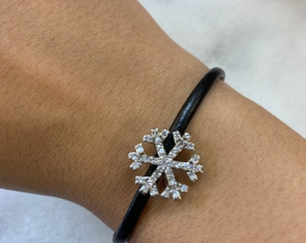 Snowflake Bracelet - Crystal Snowflake Jewelry - Crystal Snowflake Bracelet - Snowflake Bracelet for Women -Christmas Sparkle Bracelet