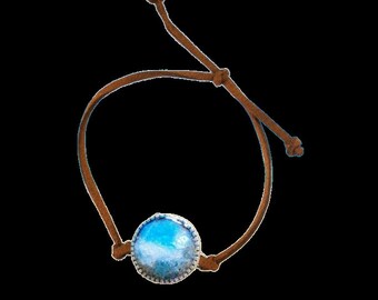 Beach Sand and Ocean Wave Unisex Suede Bracelets